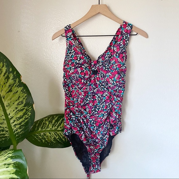 torrid Other - Torrid | Floral Ruched Swimsuit